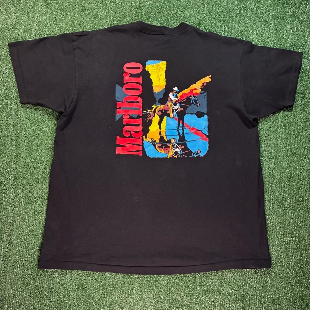 Vintage 90s Marlboro Cowboy Cigarette Promo T-shirt